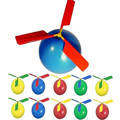 Ballon Hubschrauber Spielzeug, 10 PCs Ballon Hubschrauber Kinder Spiele Strocking Sticker Party Gunst Flieger Spielzeug für Mädchen (Orange) von Jauarta