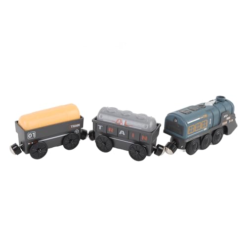 Batteriebetriebene, Elektrische Dampfspielzeugset, Transportwaren, Geeignet für ab 3 Jahre und Mehr, mit Realistischen Design, Sicheren Materialien (Blau) von Jauarta