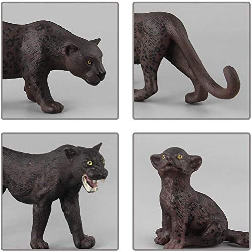 Black Panther Kuschelndes Spielzeug, Realistisches Aussehen und Sicheres Material mit Einfachem Tragen, Bildung für und Mädchen, Wildliebhaber (Schwarz) von Jauarta