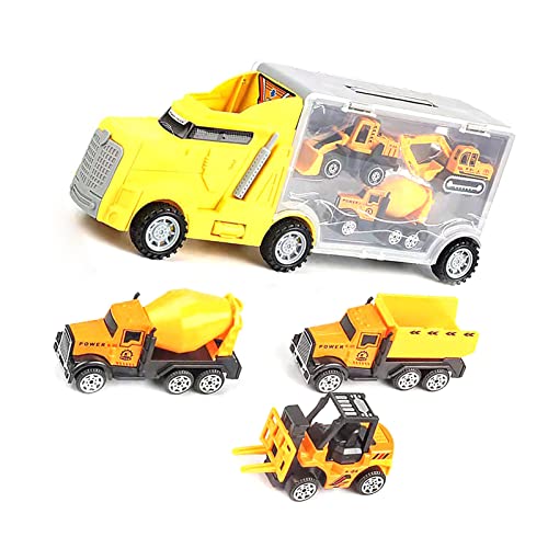 Doppelseitiger öffentlicher Türkinderwagen -Transporttransporter Plastik mit DREI Automodell -Spielzeugen, Crash Resistent und Fall Resistent, Ideal für, die überall von Jauarta
