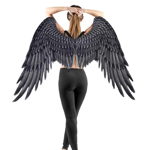 Halloween 3D Engelsflügel Halloween Kostüm Zubehör Feenflügel Vlies Halloween Party Karneval Cosplay Flügel Erwachsene Schwarz Halloween 3D Engelsflügel Halloween Kostüm Zubehör Feenflügel Vlies Halloween Party Karneval Cosplay Flügel Erwachsene Schwarz von Jauarta