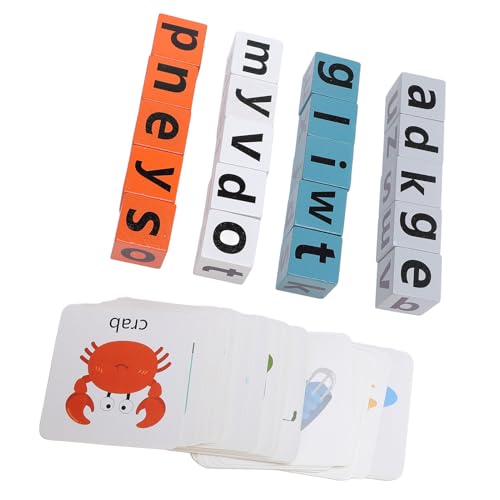 Interaktives Hölzerne Alphabet -Stapel -Spielzeug -Bildungsspielzeug für, das Englische Wörter Lernt, Hergestellt aus Premium Massivholz, Stärkt das Wortschatz auf Spaßig und Interaktives Hölzerne Alphabet -Stapel -Spielzeug -Bildungsspielzeug für, das Englische Wörter Lernt, Hergestellt aus Premium Massivholz, Stärkt das Wortschatz auf Spaßig und von Jauarta