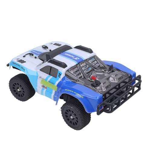 Jauarta 1/14 Bürstenloser RC -Hochgeschwindigkeitsauto Elektrisch Angetriebenes Wasserfestes Alle Terrain Fast Racing Car, Stahlkonstruktion, 4WD, Synchron -Fernbedienung in Voller (Blau) von Jauarta