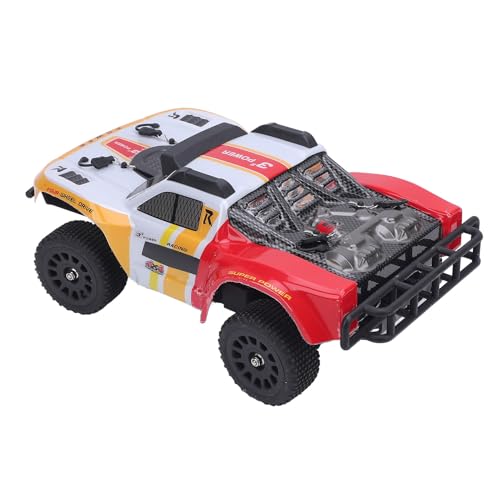 Jauarta 1/14 Bürstenloser RC -Hochgeschwindigkeitsauto Elektrisch Angetriebenes Wasserfestes Alle Terrain Fast Racing Car, Stahlkonstruktion, 4WD, Synchron -Fernbedienung in Voller (Rot) von Jauarta