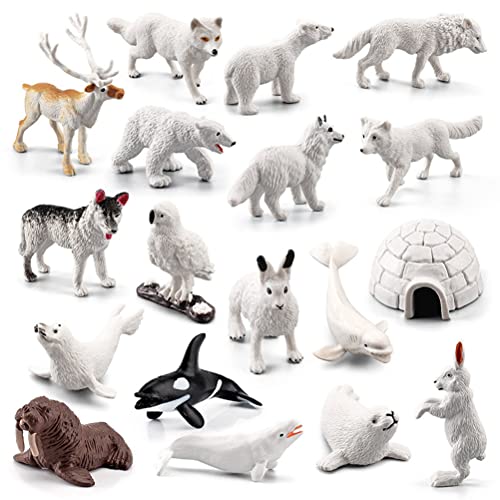 Jauarta 18PCS Arctic Animal Toy Figurines Set Enthält Weißen Wolf, Weiße Eule, Weißes Arktisches Kaninchen und Mehr, PVC-Material, Leicht Gewicht, Tolles für, Simulierte Tiermodelle Jauarta 18PCS Arctic Animal Toy Figurines Set Enthält Weißen Wolf, Weiße Eule, Weißes Arktisches Kaninchen und Mehr, PVC-Material, Leicht Gewicht, Tolles für, Simulierte Tiermodelle von Jauarta