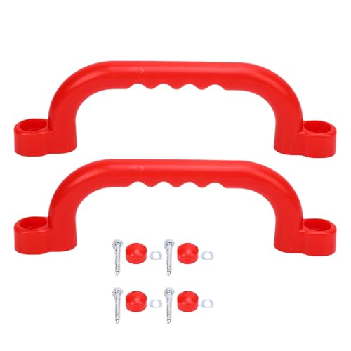 Jauarta 2 PCS Kinderspielzeuggriffe Wiederverwendbares Plastikspielplatz Sicherer Grabgrad für Klettern Im Freien Vergnügung Geräte (Rot) von Jauarta