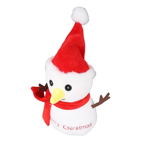 Jauarta 25 cm Glühend Singen Schneefrostplüschspielzeug, Weihnachtsdekoration Doll mit Leuchtenden Effekten für Heim- und Handelsorte, für Dekoration und Spielzeug von Jauarta