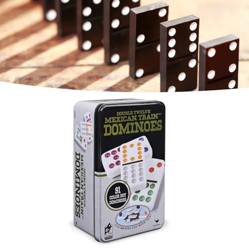 Jauarta 28-teiliges Doppel-6-Domino-Set, Klassisches Spiel für Familientreffen, Leicht und Langlebig mit Melaminmaterial, Geeignet für Heiligabend, Geburtstagsfeier von Jauarta
