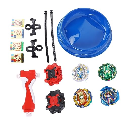 Jauarta 4-in-1-Rotationsgyroskop-Spielzeug, 2 Werfer, Abnehmbares Gyroskop-Spielzeug, Rennspiel für Kinder von Jauarta