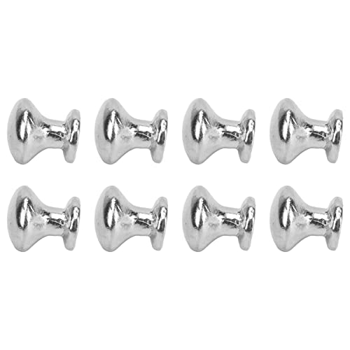 Jauarta 8 Stück Miniatur-Ziehgriffe mit Rundem Kopf Im Maßstab 1:12 aus Metall Im Einfachen Stil für Puppenhaus-Türgriffe (Silber) von Jauarta