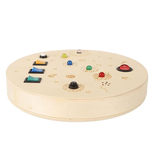 Bildung Hölzerne Licht -up -sensorische Board, Kinderlernspielzeug, Bildungsschalter, Simulation Holzschalter Sensorisches Board für Kind von Jauarta