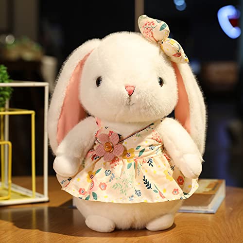Jauarta Bunny, Entzückende Plüschpuppe Weich Gefüllte Tierische Puppe für Mädchen, mit Blumenrock, für Mädchen (30 cm/11,8in) von Jauarta