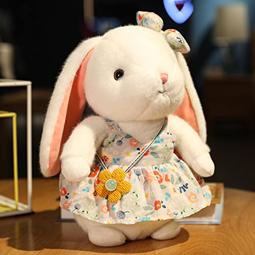Jauarta Bunny, Entzückende Plüschpuppe Weich Gefüllte Tierische Puppe für Mädchen, mit Blumenrock, für Mädchen (30 cm/11,8in) von Jauarta