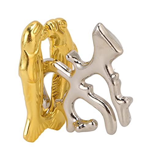 Jauarta Denksportaufgaben Erwachsene, Alloy Intelligence Unlock Toy IQ Test Game 3D Unlock Interlocking Puzzle (Korallenschnalle) von Jauarta