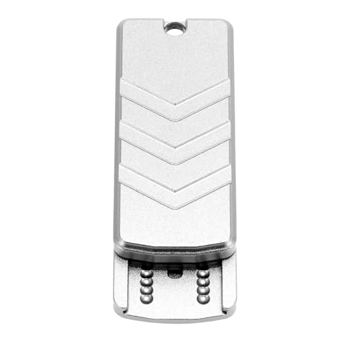 Jauarta Fingerspitzenspielzeug, Haptic Push Card, Aluminiumlegierung Handgefertigtes Entspannungsinstrument für Reisen, Arbeiten oder Zuhause, Sammlerstücke (Silber) von Jauarta