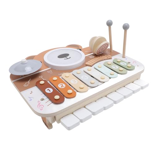 Jauarta Holzspielzeug mit Holz Musikinstrumenten mit Schläger, Frühe Bildungsmusikstation, für die Entwicklung von Handy Eye -Koordination von Kleinkind Jauarta Holzspielzeug mit Holz Musikinstrumenten mit Schläger, Frühe Bildungsmusikstation, für die Entwicklung von Handy Eye -Koordination von Kleinkind von Jauarta