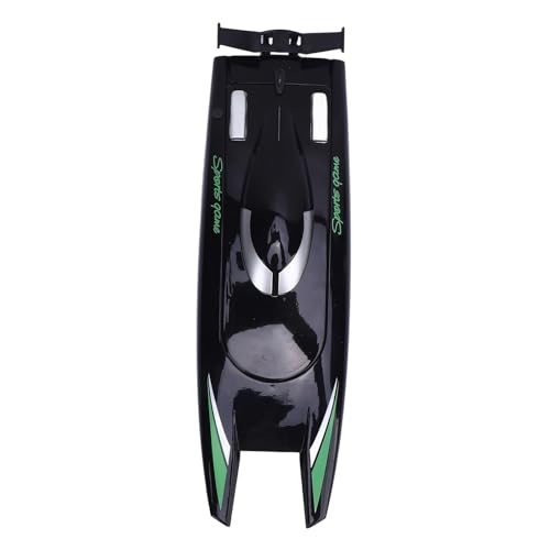 Jauarta Kids Fernbedienungs -Kontrollboot, Hochgeschwindigkeits -Elektro, 2,4 G Frequenz, Wiederaufladbares Wasserspielzeug für, Exquisite Rumpfform -Design, Ideale Auswahl (Schwarz) von Jauarta