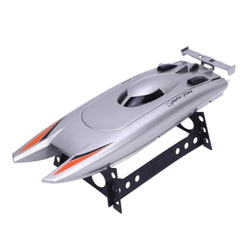 Jauarta Kids Fernbedienungs -Kontrollboot, Hochgeschwindigkeits -Elektro, 2,4 G Frequenz, Wiederaufladbares Wasserspielzeug für, Exquisite Rumpfform -Design, Ideale Auswahl (Silber) von Jauarta