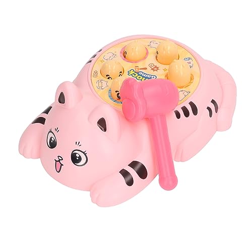 Jauarta Kids Whack Toy Cartoon Cat -Form Verbessern Reaktivität Bildung Hämmern Hämmern Powering Toy (Rosa) von Jauarta