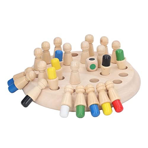 Jauarta Memory Match Stick Schach Intelligenzentwicklung Holz Memory Schach Brettspiel für Kinder von Jauarta