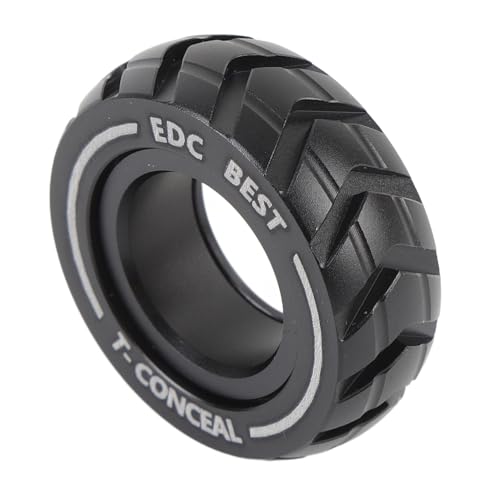 Jauarta Metall-Schiebe-Fingerring-Spielzeug, Autoreifen-Rillen-Ring-Spielzeug, Handgefertigtes Metall-Fidget, das Alle Altersgruppen Anspricht, Idealer Reisebegleiter, Geeignet für von Jauarta