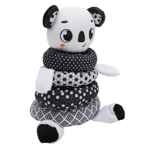 Jauarta Pädagogische Soft -Plush -Stapelringspielzeug, Farbenfrohes Design, für die Kognitive Entwicklung, mit Farbenfrohen Ringen für die Visuelle Wahrnehmung von Jauarta