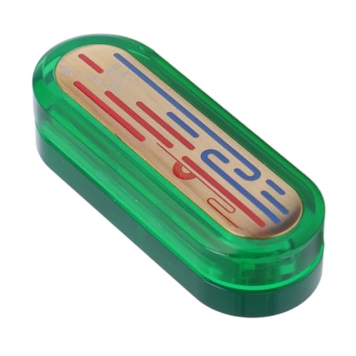 Jauarta Schiebekarten-Schiebespielzeug aus Acryl und Messing, Tragbares Fingerspitzen-Stressabbauspielzeug Im Taschenformat mit Mechanischem Haptischem Schieber Zum Anstehen, Meditieren von Jauarta