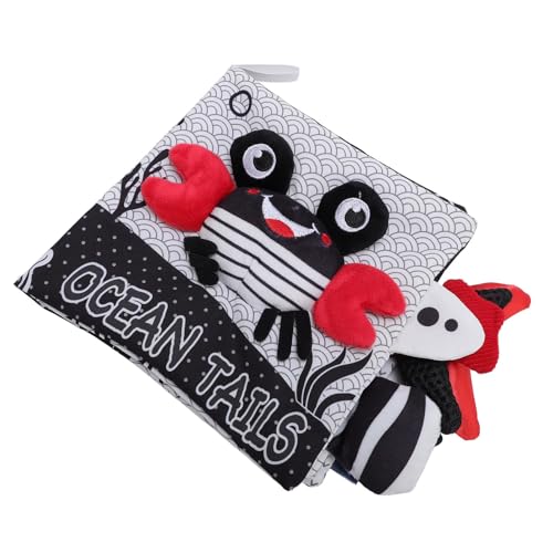 Jauarta Weiches Stoff Babybuch, Schwarz -Weiß -Babybuch, Stoffspielzeug mit Schwanz für die Frühe Bildung, die für die Sensorische Entwicklung Entwickelt Wurde Jauarta Weiches Stoff Babybuch, Schwarz -Weiß -Babybuch, Stoffspielzeug mit Schwanz für die Frühe Bildung, die für die Sensorische Entwicklung Entwickelt Wurde von Jauarta