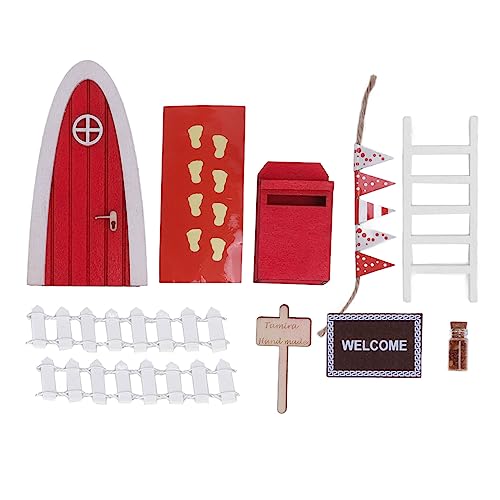 Jauarta Weihnachtsfee -Tür -Kit mit Mini Holzkind DIY Craft Model Set, Geeignet für Dollhouse Decoration, Zieht die Aufmerksamkeit der für das Lernen von Tale Education auf, Leicht zu von Jauarta