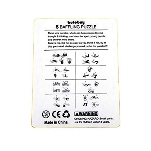 Metalldraht -Rätsel, Langlebiger, Leichtes, Tragbares, Abnehmbares Einfaches Tragen mit Metallischem Glanz, Gutem Glanz und Volltextur -Mind -Spielspielzeug (Gelb) von Jauarta