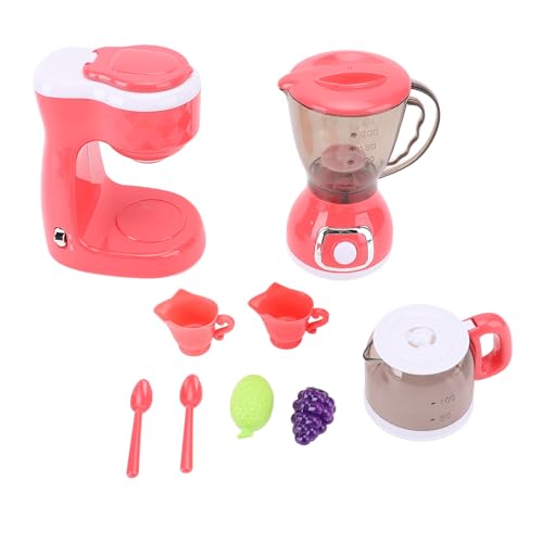Spielen Küchenzubehör Spielzeug mit Kaffeemaschine und Mixerspielzeug, Spielen Sie Küchenspielzeug für Kleinkinder, um Lebensfähigkeiten zu Erlernen von Jauarta