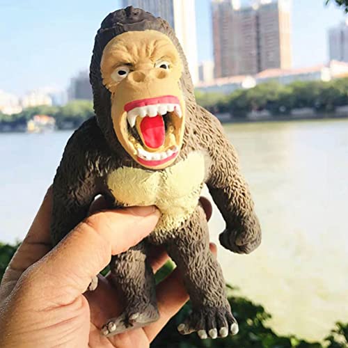 Wildleben Anime -Figur Spielzeug, TPR Monkey Gorilla Realistische Wildtier -Figur -Reliefstress für Teenager Autismus ADHS (Grau Orang -Utan) von Jauarta