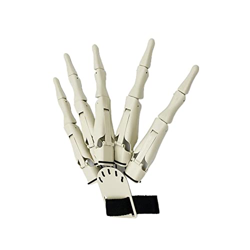 Halloween Gelenk Finger,Wearable Halloween Skeleton Hände,3D-gedruckte Fingerverlängerung,Skelett-Fingerhandschuhe,passend für alle Fingergrößen,Cosplay-Requisiten für Maskerade-Party (Weiß,linke) von Jauhmui
