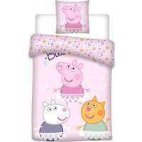 Peppa Wutz Kinderbettwäsche, 2-teilig, 100cm x 140cm Peppa Wutz Kinderbettwäsche, 2-teilig, 100cm x 140cm von Javoli