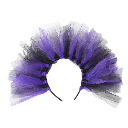 Javoryxh Buntes Tüll-Stirnband, Kostüm-Haarschmuck, modisches Haarteil für Motto-Party, Kostüm und Festival-Feiern Javoryxh Buntes Tüll-Stirnband, Kostüm-Haarschmuck, modisches Haarteil für Motto-Party, Kostüm und Festival-Feiern von Javoryxh
