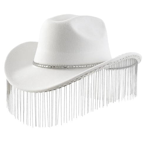Javoryxh Fransen Strass Hut für Frauen Cosplay Kostüm Hut Junggesellinnenabschied Kopfbedeckung Hochzeit Party Zubehör Javoryxh Fransen Strass Hut für Frauen Cosplay Kostüm Hut Junggesellinnenabschied Kopfbedeckung Hochzeit Party Zubehör von Javoryxh