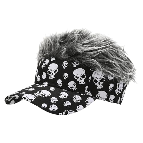 Javoryxh Haariger Hut Sport Fan Kopfbedeckung Spaß Halloween Kostüm Zubehör Party Foto Requisiten Cosplay Perücken Streich Kostüm von Javoryxh