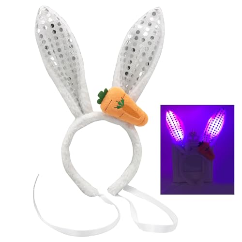 Javoryxh Ohren-Haarreif für Ostern, Plüsch-Haarband mit Karotte, Animations-Stirnband, Party-Kostüm, Rollenspiel, Kopfschmuck Javoryxh Ohren-Haarreif für Ostern, Plüsch-Haarband mit Karotte, Animations-Stirnband, Party-Kostüm, Rollenspiel, Kopfschmuck von Javoryxh