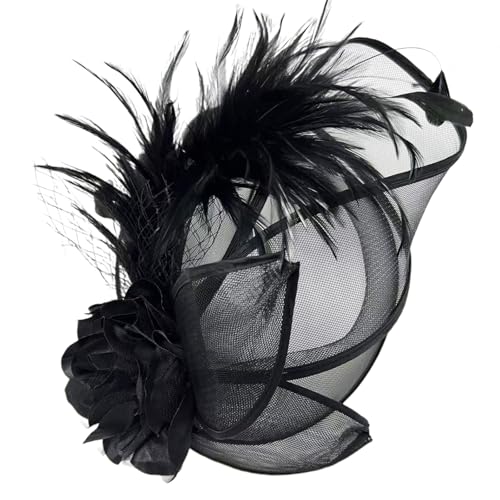 Javoryxh Roleplay Flapper Hut Fascinator Hut Party Haarnadel Pferderennen Kopfschmuck für Cocktailpartys Maskerade Französischer Hut von Javoryxh
