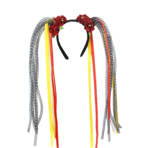Javoryxh Totenkopf-Haarband mit Rosen-Dekoration, Cosplay-Haarteile für Halloween-Partys und Kostümveranstaltungen Javoryxh Totenkopf-Haarband mit Rosen-Dekoration, Cosplay-Haarteile für Halloween-Partys und Kostümveranstaltungen von Javoryxh