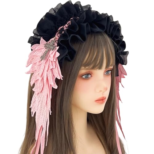Javoryxh Vielseitiger Spitzen-Kopfschmuck mit gotischen Kreuzen, stilvoller Haarschmuck für Cosplay und alternative Mode Javoryxh Vielseitiger Spitzen-Kopfschmuck mit gotischen Kreuzen, stilvoller Haarschmuck für Cosplay und alternative Mode von Javoryxh