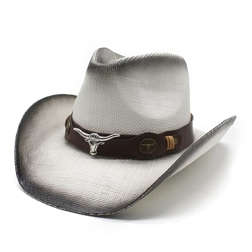 Javoryxh Western-Cowboyhut für Erwachsene, breite Krempe, Cowboyhut, Musik-Hut, Maskeraden, Party, Gürtel, Kopfbedeckung Javoryxh Western-Cowboyhut für Erwachsene, breite Krempe, Cowboyhut, Musik-Hut, Maskeraden, Party, Gürtel, Kopfbedeckung von Javoryxh