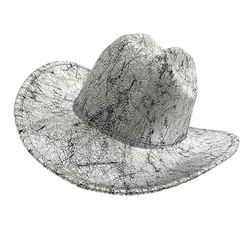Javoryxh Westernhut aus PU-Leder mit Retro-Textur, Unisex, Kostüm-Requisiten, Westernhut für Rollenspiele, Veranstaltungen, Maskeraden Javoryxh Westernhut aus PU-Leder mit Retro-Textur, Unisex, Kostüm-Requisiten, Westernhut für Rollenspiele, Veranstaltungen, Maskeraden von Javoryxh