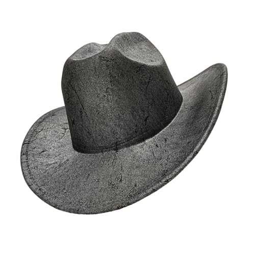 Javoryxh Westernhut aus PU-Leder mit Retro-Textur, Unisex, Kostüm-Requisiten, Westernhut für Rollenspiele, Veranstaltungen, Maskeraden Javoryxh Westernhut aus PU-Leder mit Retro-Textur, Unisex, Kostüm-Requisiten, Westernhut für Rollenspiele, Veranstaltungen, Maskeraden von Javoryxh