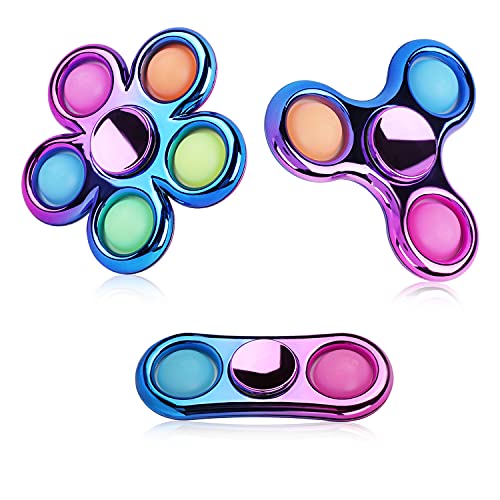 Jawhock 3er-Pack Fidget Spinner, Kinder, Strumpffüller, Klassenzimmer-Austauschgeschenke für Weihnachten von Jawhock
