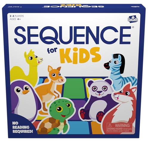 Sequence for Kids – Das Strategiespiel Kein Lesen erforderlich von Jax, Mehrfarbig, 27,9 cm (2–4 Spieler) von Jax