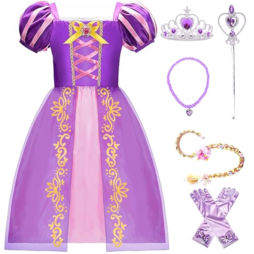 JayBella Rapunzel Kostüm für Mädchen 3-12 - Rapunzel Kleid mit Zubehör - Prinzessin Dress Up Kleidung für Urlaub Partys JayBella Rapunzel Kostüm für Mädchen 3-12 - Rapunzel Kleid mit Zubehör - Prinzessin Dress Up Kleidung für Urlaub Partys von JayBella