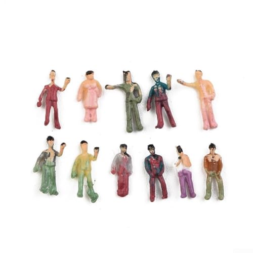 Miniatur-Figuren, 100 Stück, bemalt, Maßstab 1 200, realistische Farben Miniatur-Figuren, 100 Stück, bemalt, Maßstab 1 200, realistische Farben von Jayruit