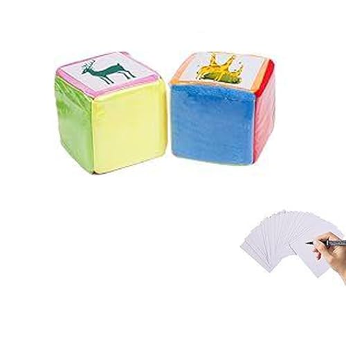 2 Stück Schaumstoffwürfl Mit Einstecktaschen, 10x10x10 cm Würfel Groß, 52-teiliges Set Mit 50 Karten, Lernspielzeug Für Kindergarten Und Vorschule, Ideal Für Gruppenaktivitäten Und Kognitive Förderung 2 Stück Schaumstoffwürfl Mit Einstecktaschen, 10x10x10 cm Würfel Groß, 52-teiliges Set Mit 50 Karten, Lernspielzeug Für Kindergarten Und Vorschule, Ideal Für Gruppenaktivitäten Und Kognitive Förderung von JazRvr
