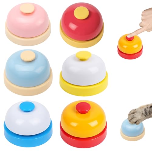 6 Stück Tischglocken Set, Vielseitige Glocken für Montessori Lernspielzeug, Restaurant Service und Haustiertraining, Inklusive 6 Farben 6 Stück Tischglocken Set, Vielseitige Glocken für Montessori Lernspielzeug, Restaurant Service und Haustiertraining, Inklusive 6 Farben von JazRvr